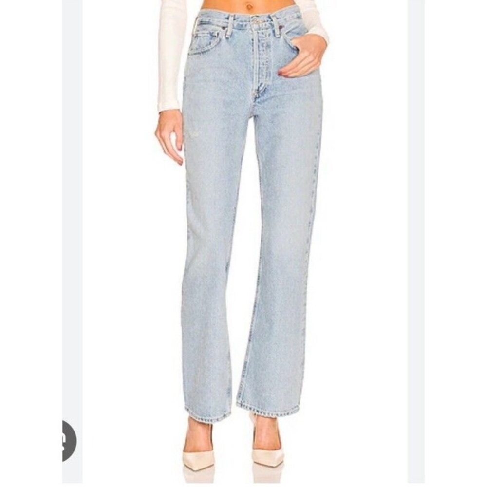 Frame Denim The Low Boot In Blue Baines Destruct Light Wash